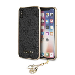 GUESS GUHCPXGF4G4G IPHONE X /XS GRAY /GRAY HARD CASE 4G CHARMS COLLECTION