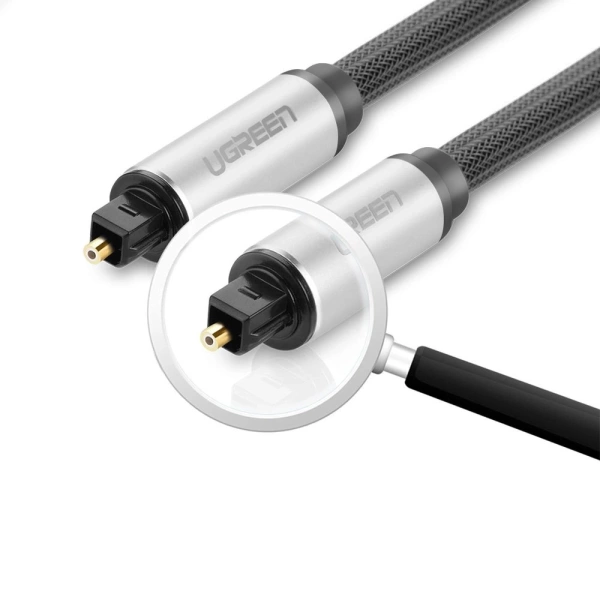 Kabel Ugreen AV108 10542 optyczny Toslink/SPDIF 1.5m - szary