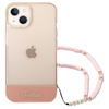 Guess GUHCP14MHGCOHP iPhone 14 Plus / 15 Plus 6.7" różowy/pink hardcase Translucent Pearl Strap
