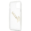 Guess GUHCP12MKTRSVGO iPhone 12/12 Pro 6,1" Transparent hardcase Vintage Script Gold