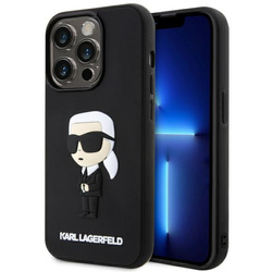 KARL LAGERFELD KLHCP14X3DRKINK IPHONE 14 PRO MAX 6.7" CZARNY/BLACK HARDCASE RUBBER IKONIK 3D