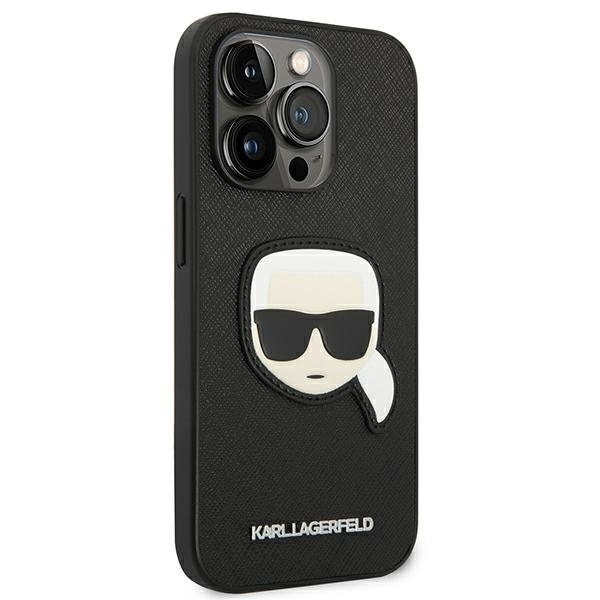Karl Lagerfeld KLHCP14XSAPKHK iPhone 14 Pro Max 6,7" czarny/black hardcase Saffiano Karl's Head Patch