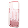 Etui Karl Lagerfeld Liquid Glitter Big KL na iPhone 14 Pro - różowe