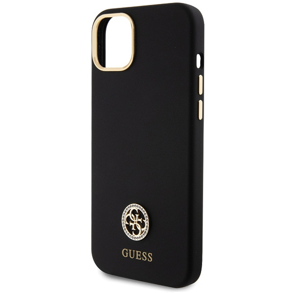 Guess GUHCP15M4DGPK iPhone 15 Plus/ 14 Plus 6.7" czarny/black hardcase Silicone Logo Strass 4G