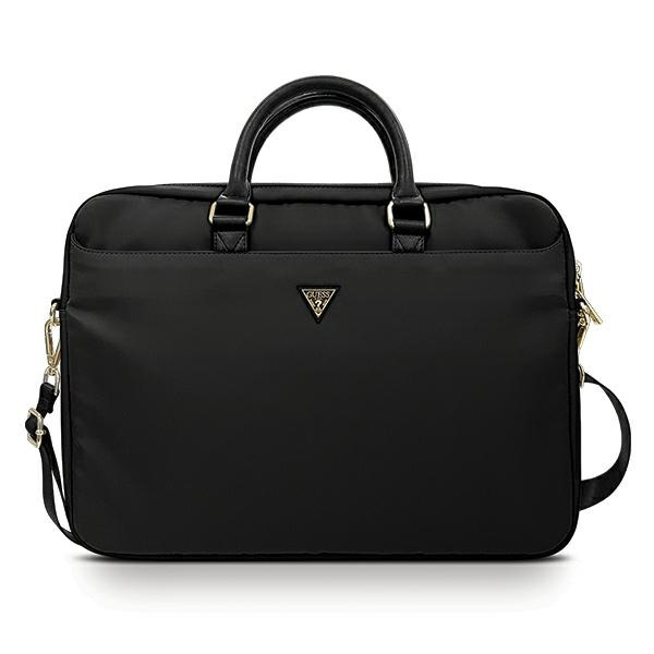 Guess Torba GUCB15NTMLBK 16" czarny/black Nylon Triangle Logo