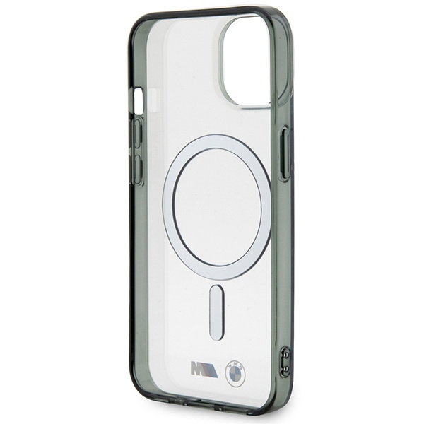 BMW BMHMP14SHCRS iPhone 14 6.1" case transparent hardcase Silver Ring MagSafe