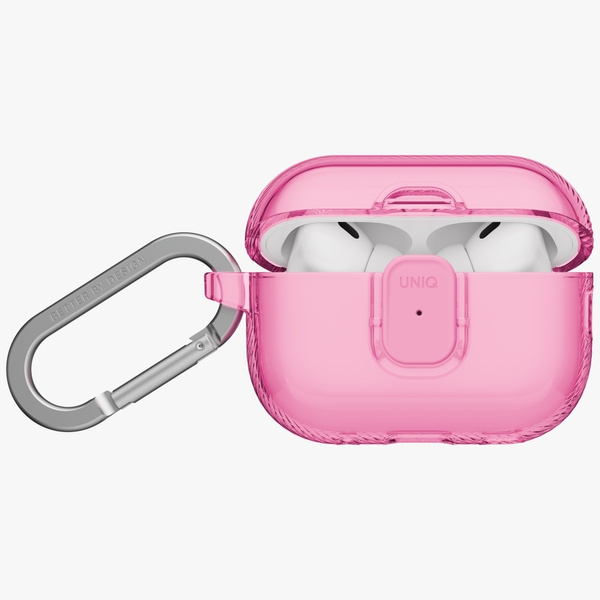 Etui UNIQ Glase Pro do AirPods Pro 3     Lock Case różowy