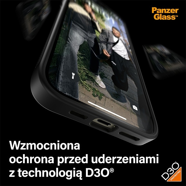 PanzerGlass ClearCase iPhone 15 Plus / 14 Plus 6.7" D3O 2xMilitary grade czarny/black 1178