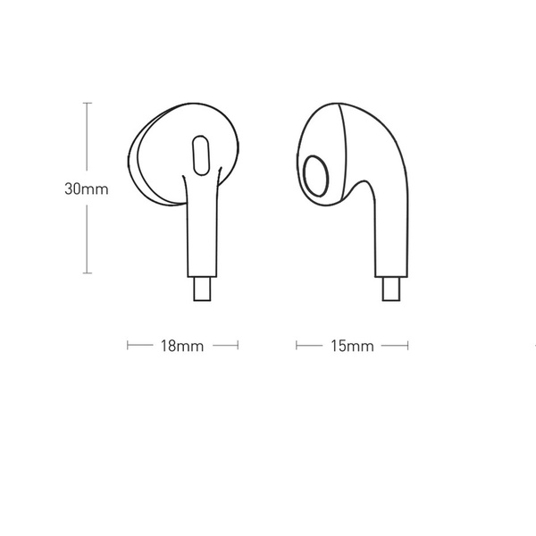 Baseus Encok H17 3.5mm minijack wired headphones white (NGCR020002)