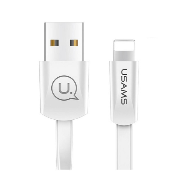 USAMS Kabel płaski U2 Lightning 1,2m biały/white SJ199IP02 iPhone 5/6/7/8/X (US-SJ199)