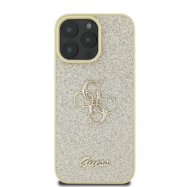 Guess GUHCP16LHG4SGD iPhone 16 Pro6.3" złoty/gold hardcase Fixed Glitter Big 4G