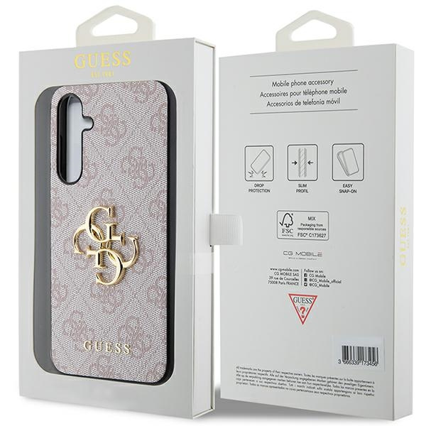 Guess GUHCS23FE4GMGPI S711 S23 FEróżowy/pink hardcase 4G Big Metal Logo