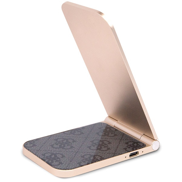 Guess składana ład. indukcyjna2w1 GUDCFAL4PEGK 15W czarny/black 4G Pattern MagSafe