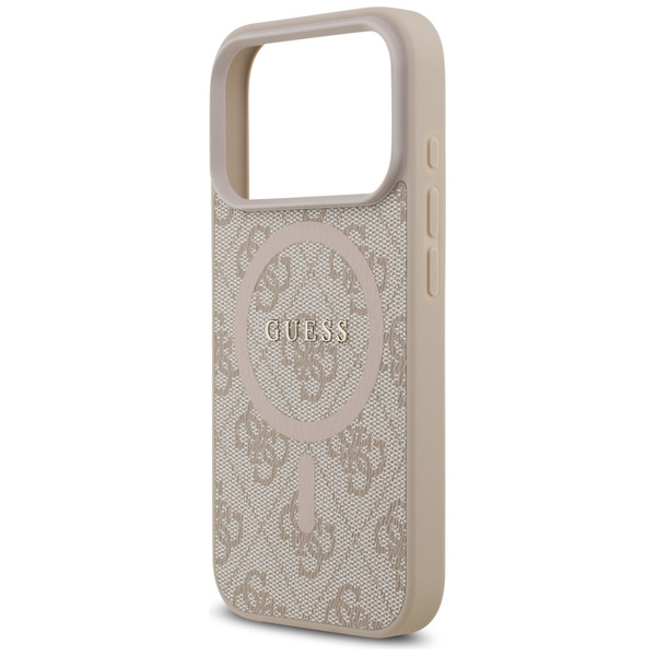 Etui Guess 4G Ring Classic Logo MagSafe  do iPhone 17 Pro różowy