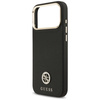 Etui Guess Grained Strass Logo MagSafe   do iPhone 17 Pro Max czarny