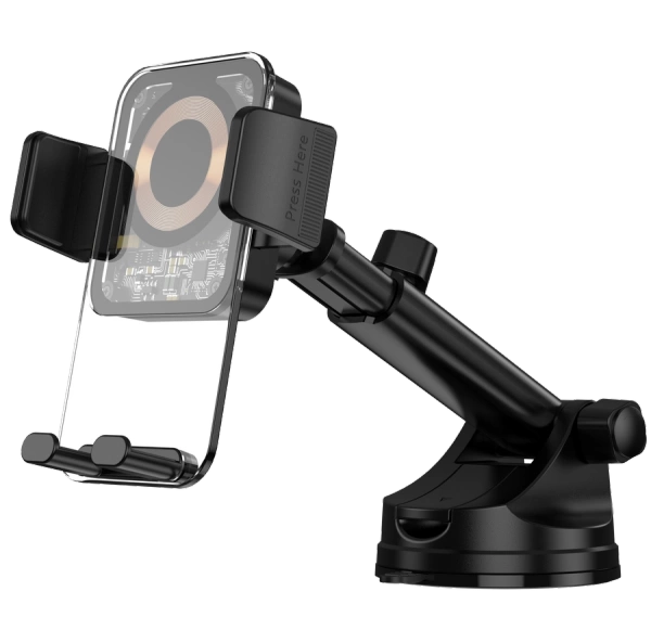 JELLICO uchwyt samochodowy z ładowaniem bezprzewodowym W15 15W Czarny