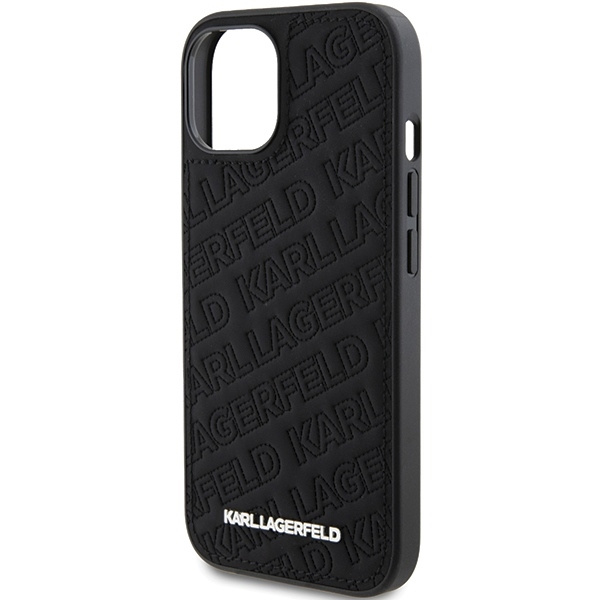 Etui Karl Lagerfeld Quilted K Pattern na iPhone 15 Plus / 14 Plus - czarne