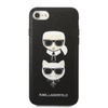 Karl Lagerfeld KLHCI8SAKICKCBK iPhone 7/8 / SE 2020 / SE 2022 black/black hardcase Saffiano Karl&amp;Choupette Head