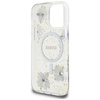 Etui Guess Resin Flowers MagSafe do iPhone 16 Pro Max fioletowy