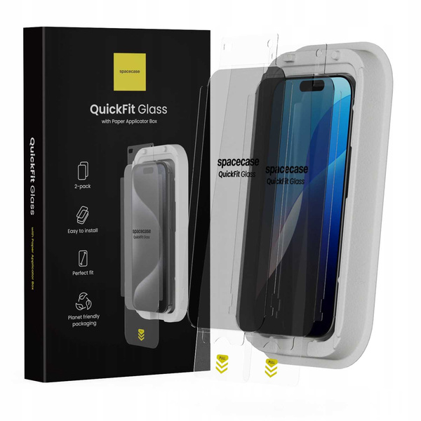 Spacecase Szkło prywatyzujące QuickFit Privacy Glass iPhone 16 Pro Max
