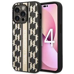 KARL LAGERFELD KLHCP14LPGKLSKW IPHONE 14 PRO 6,1" HARDCASE BRĄZOWY/BROWN MONOGRAM STRIPE