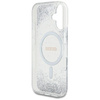 Etui Guess HC Resin Bottom Glitter do    iPhone 16 MagSafe srebrny