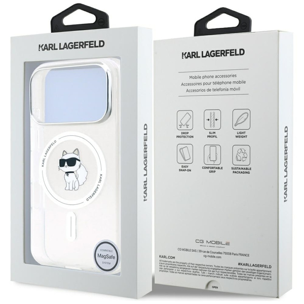 Etui Karl Lagerfeld IML Choupette        MagSafe do iPhone 17 Pro Max przezroczysty