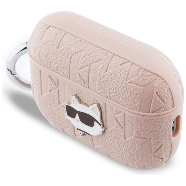 Etui Karl Lagerfeld Monogram Choupette   Head do AirPods Pro 3 różowy