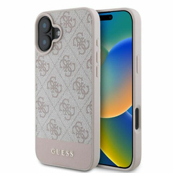 Guess GUHCP16SG4GLPI iPhone 16 6.1" różowy/pink hardcase 4G Bottom Stripe