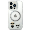 Etui Karl Lagerfeld Karl&Choupette Aluminium MagSafe na iPhone 14 Pro Max - przezroczyste