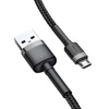 Kabel Baseus Cafule Cable CAMKLF-CG1 USB-A / micro USB 1.5A 2 m - czarno-szary USZKODZONE OPAKOWANIE