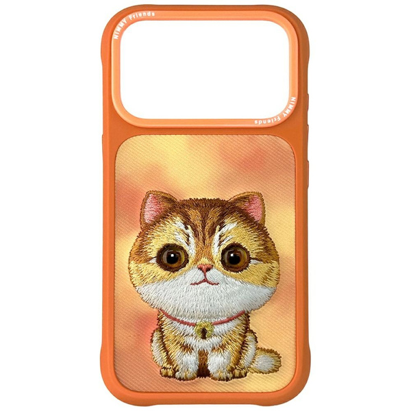 Etui Nimmy Big Eyed Pet 2.0 Cat do iPhone 17 Pro Max pomarańczowy