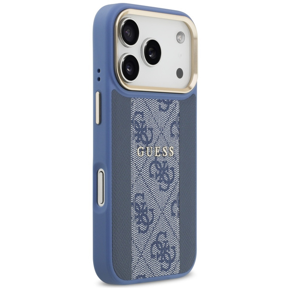 Etui Guess 4G Stripe MagSafe do iPhone   17 Pro niebieski