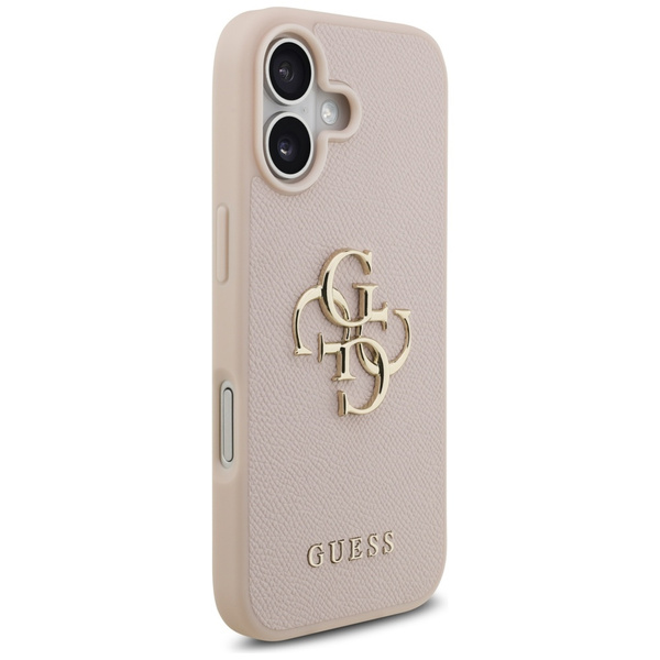 Etui Guess Grained Big 4G & Classic Logo do iPhone 17 różowy