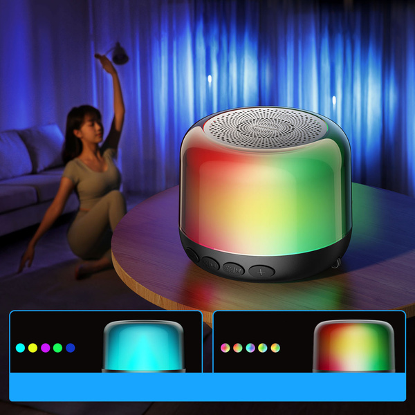Joyroom głośnik bezprzewodowy Bluetooth 5.1 RGB czarny (JR-ML03)