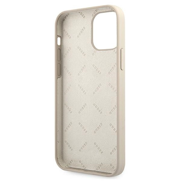 Guess GUHCP12SLSVSGP iPhone 12 mini5,4" szaro różowy/grey pink hardcase Silicone Vintage