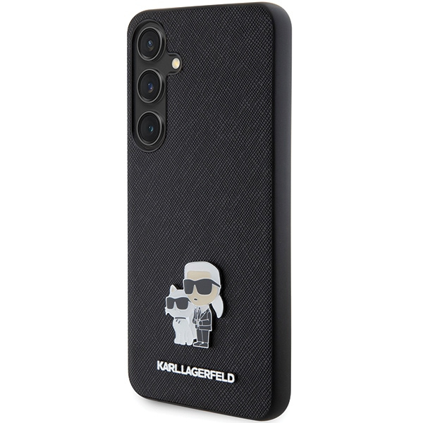 Karl Lagerfeld KLHCS24MPSAKCMPK S24+ S926 hardcase black/black Saffiano Karl &amp; Choupette Metal Pin
