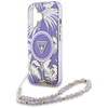 Etui Guess Palm Trees Triangle Pearl     Strap MagSafe do iPhone 16 fioletowy