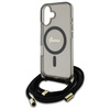 Guess GUHMP16SHCTSGNSK iPhone 16 6.1"    czarny/black hardcase Crossbody Cord Script MagSafe
