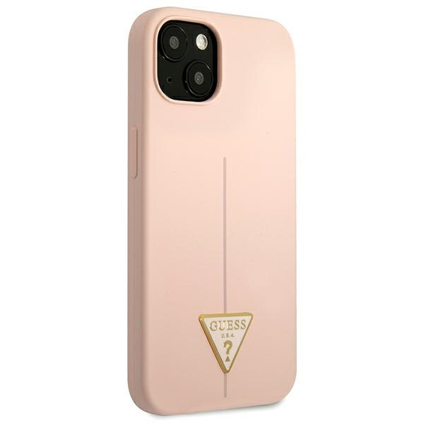 Guess GUHCP13MSLTGP iPhone 13 / 14 / 15 6.1" różowy/pink hardcase Silicone Triangle