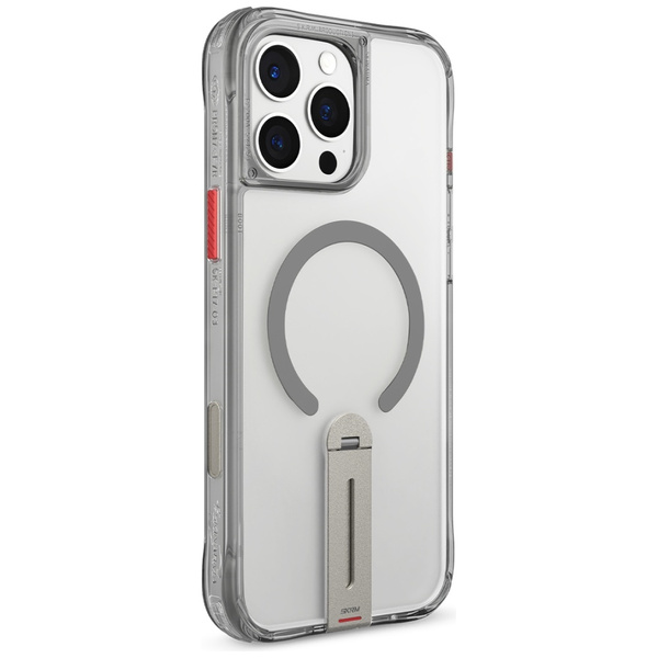 Etui Skinarma Helix do iPhone 16 Pro     Magnetic Charging 360 Rotating Stand titanium