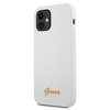Guess GUHCP12SLSLMGWH iPhone12 mini 5,4" biały/white hardcase Metal Logo Script