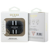 Guess GUAP2P4RPSK AirPods Pro 2          (2022/2023) cover czarny/black 4G Printed Stripes Charm