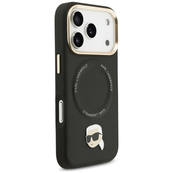 Etui Karl Lagerfeld Big Strap Karl Metal Logo MagSafe do iPhone 17 Pro czarny