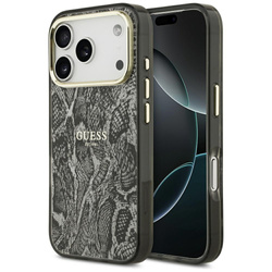 Etui Guess Python Pattern MagSafe do     iPhone 17 Pro czarny