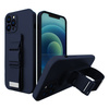 ROPE CASE GEL TPU AIRBAG CASE COVER WITH LANYARD FOR SAMSUNG GALAXY A21S BLUE