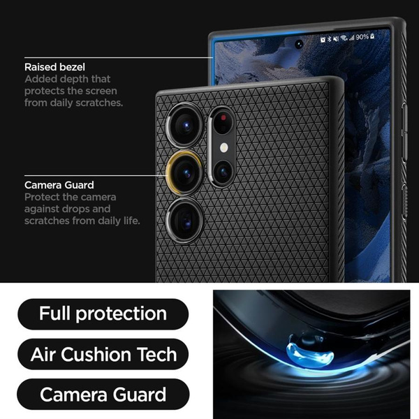 Spigen Liquid Air Case for Samsung Galaxy S23 Ultra - Matte Black