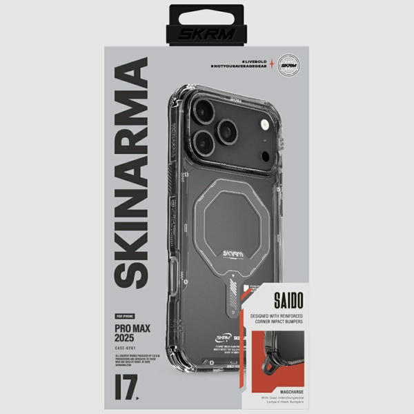 Etui Skinarma Saido do iPhone 17 Pro Max Magnetic Charging grafitowy