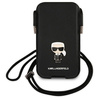 KARL LAGERFELD TOREBKA KLHCP12MOPHKMK 6,1" CZARNY/BLACK HARDCASE SAFFIANO IKONIK KARL`S