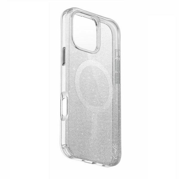 UNIQ etui Coehl Lumino iPhone 16 Pro 6.3" Magnetic Charging srebrny/sparkling silver